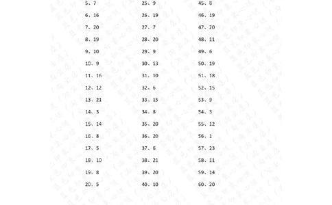 30以内减法第71-90篇答案_小学数学口算竖式脱式计算应用题一二三四五六年级上下册电_小学数学口算题库电子版（1-6）_小学数学口算一年级_口算题适合1年级(含答案）