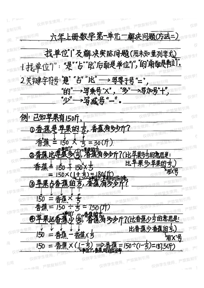 六上册数学单位一专项（分享版）_小学全网线上同款资料