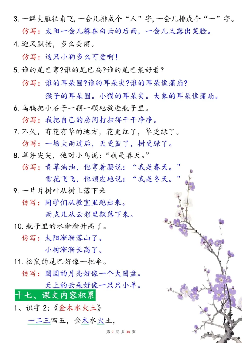 25秋新一上语文高频考点知识梳理（十八个必背知识点）10页_25秋语文1-6年级上册热门资料