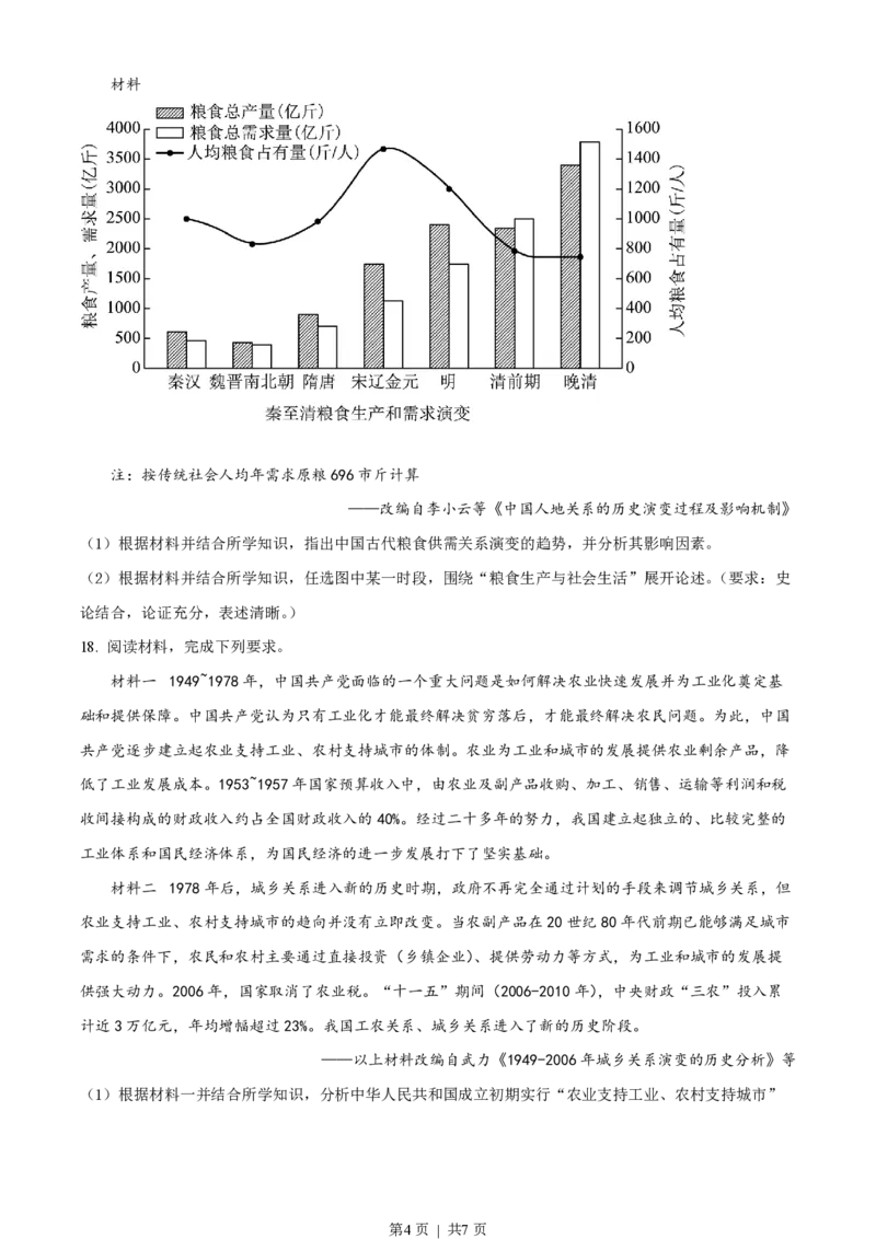 2022年高考历史试卷（湖南）（空白卷）_历史历年高考真题_新&middot;PDF版2008-2025&middot;高考历史真题_历史（按省份分类）2008-2025_2008-2025&middot;（湖南）历史高考真题