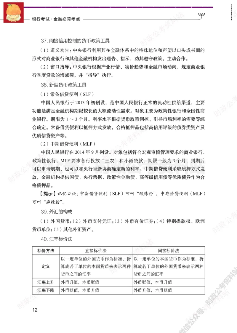 经济类-金融学必背考点_军队文职(1)_05.军队文职专业课必备考点