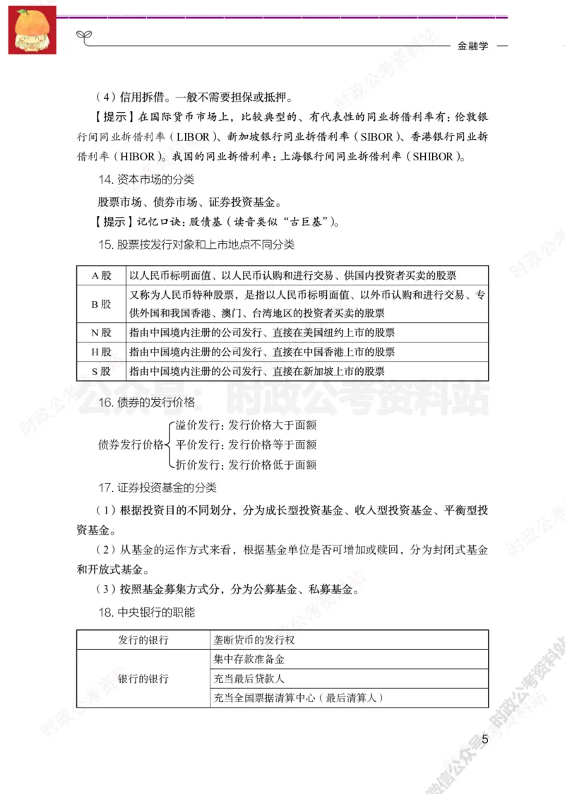 经济类-金融学必背考点_军队文职(1)_05.军队文职专业课必备考点