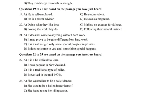 2019.06四级真题第2套可复制可检索_大学英语四级+六级_四级真题_四级真题_2019年06月CET4题+解+音频_01、真题PDF版（推荐使用）❤