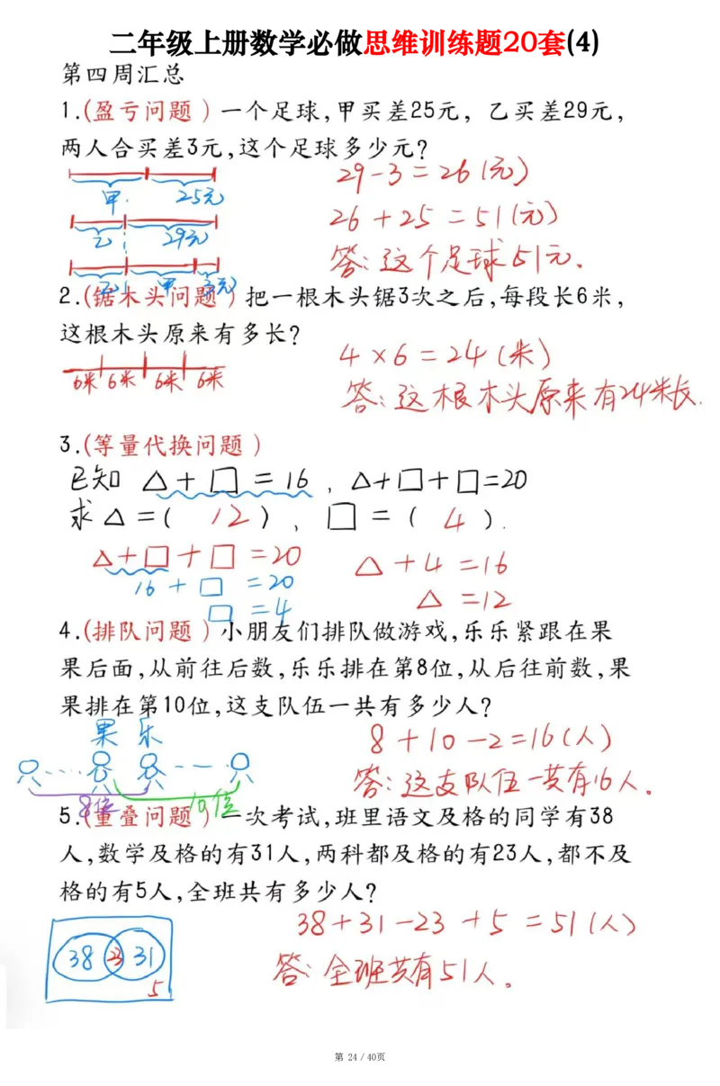 二上数学必做思维训练题20套（含答案40页）_2年级小红书最新热门资料