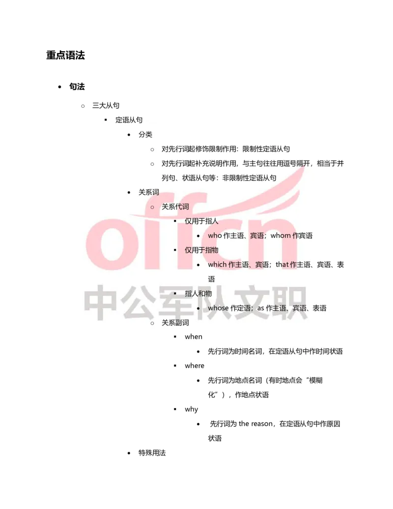 专业科目-外国语言文学-英语_军队文职(1)_04.军队文职思维导图（公共+专业）