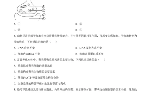 2021年高考生物试卷（天津）（空白卷）_生物历年高考真题_新&middot;PDF版2008-2025&middot;高考生物真题_生物（按试卷类型分类）2008-2025_自主命题卷&middot;生物（2008-2025）_天津自主命题&middot;生物（2008-2024）