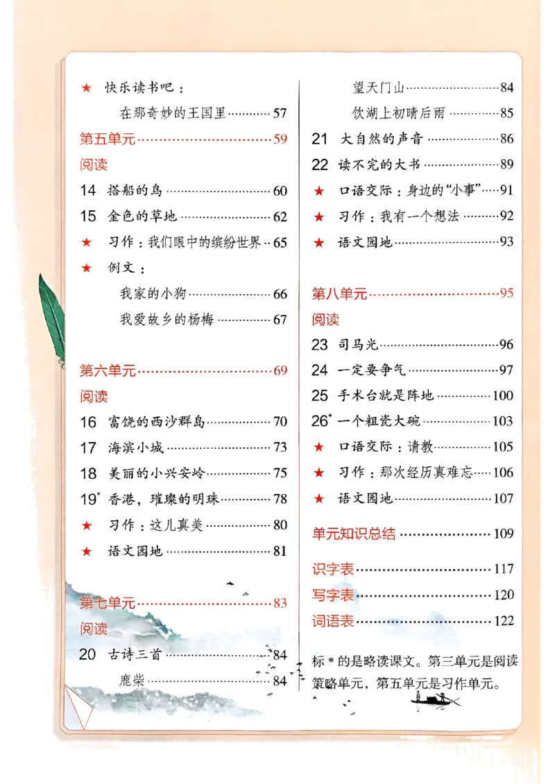 25秋三上语文新版课堂笔记128页_2025秋《课堂笔记预习课》语文1-6