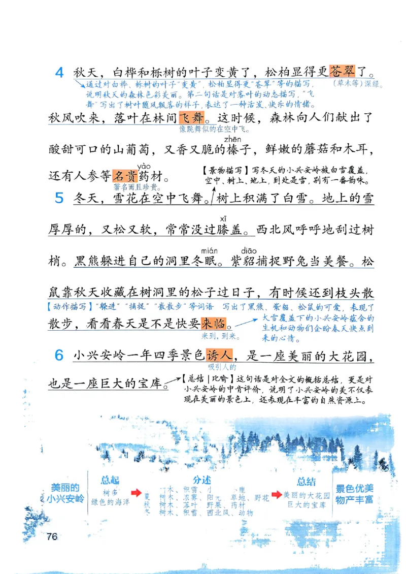 25秋三上语文新版课堂笔记128页_2025秋《课堂笔记预习课》语文1-6