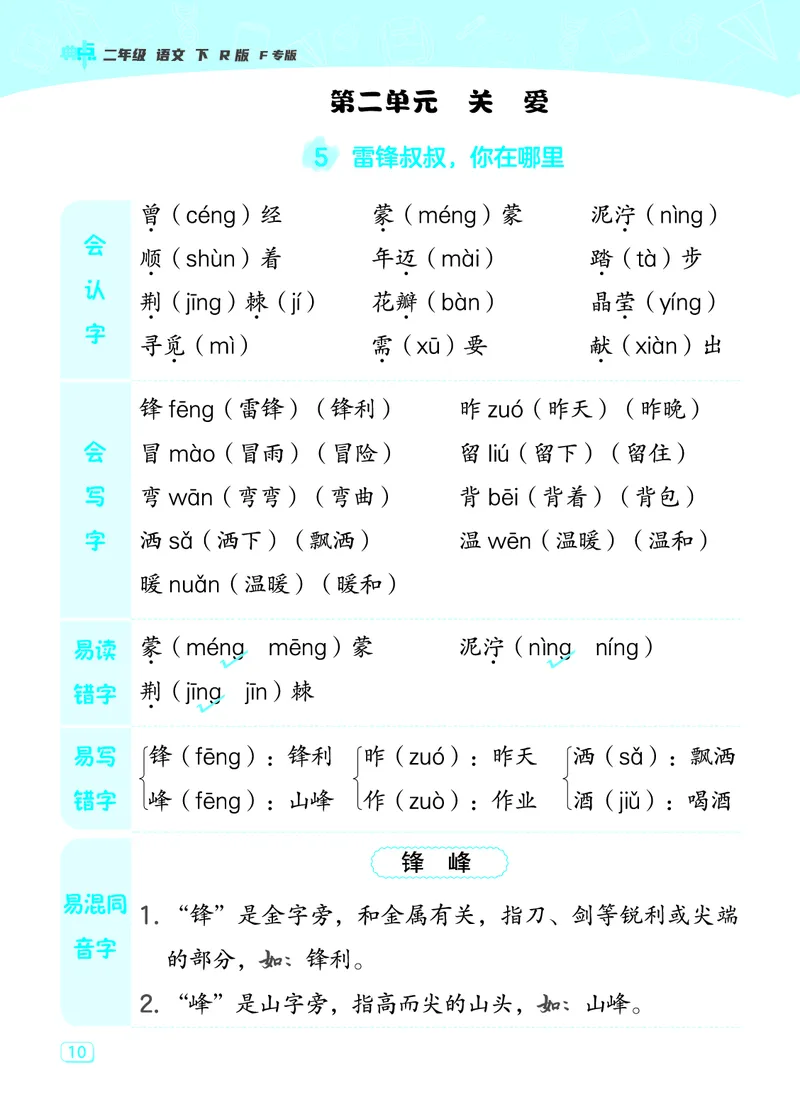 24春典中点二年级语文下（R版）课堂重点笔记_Password_Removed_二年级上下册资料_小学二年级学习资料-25年更新版_2-02、小学二年级语文下册_2-2-1、复习、知识点、归纳汇总