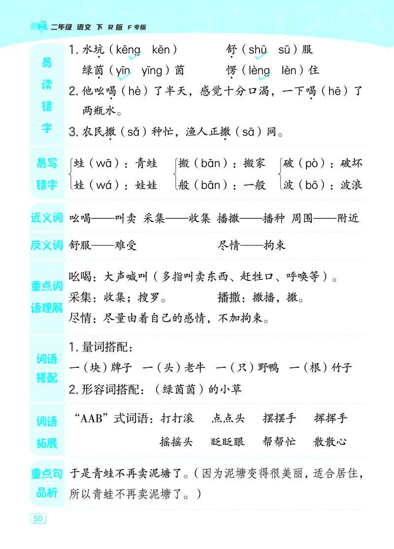 24春典中点二年级语文下（R版）课堂重点笔记_Password_Removed_二年级上下册资料_小学二年级学习资料-25年更新版_2-02、小学二年级语文下册_2-2-1、复习、知识点、归纳汇总