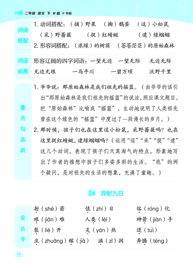 24春典中点二年级语文下（R版）课堂重点笔记_Password_Removed_二年级上下册资料_小学二年级学习资料-25年更新版_2-02、小学二年级语文下册_2-2-1、复习、知识点、归纳汇总