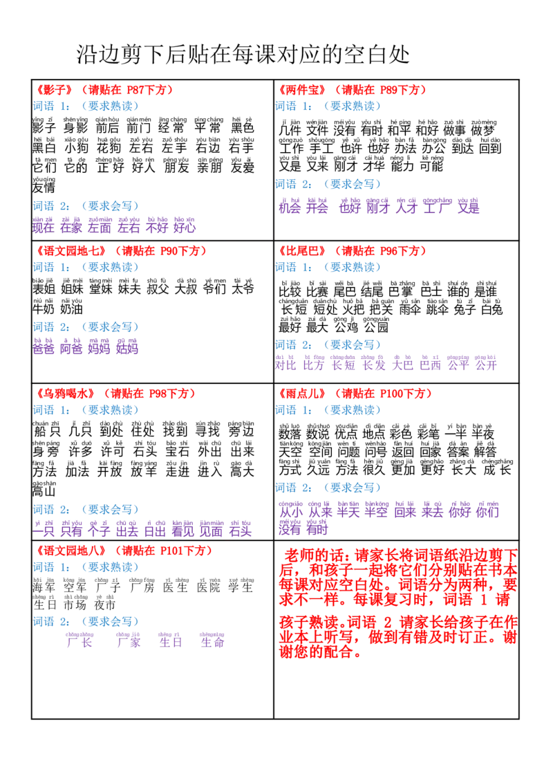 2024年秋课课贴一年级语文上册每课重点贴_一年级上下册资料_小学一年级学习资料-25年更新版_1-01、小学一年级语文上册_01、知识汇总_课课贴