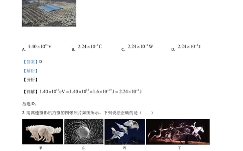 2021年高考物理试卷（浙江）6月（解析卷）_物理历年高考真题_新&middot;Word版2008-2025&middot;高考物理真题_物理（按年份分类）2008-2025_2021&middot;高考物理真题