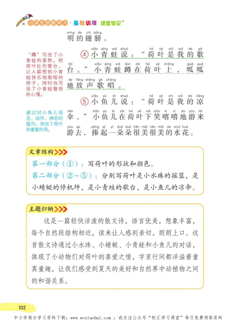 23年新版一年级下册语文小学生创新学习课堂笔记_一年级上下册资料_一年级上语数英上下册学习资料_3-6-2、小学一年级语文下册_统编、部编、人教（语文全国统一只有一个版）_2023更新