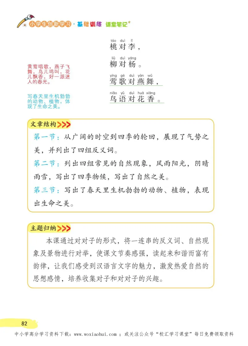 23年新版一年级下册语文小学生创新学习课堂笔记_一年级上下册资料_一年级上语数英上下册学习资料_3-6-2、小学一年级语文下册_统编、部编、人教（语文全国统一只有一个版）_2023更新