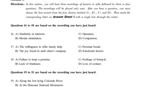 2020.07六级真题全1套可复制可搜索，打印首选_大学英语四级+六级_六级真题_六级真题_2020年07月CET6题+解+音频