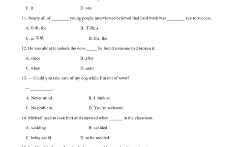 2013年全国普通高等学校体育单招真题英语试卷（原卷）_006体育资料_英语2011-2025年真题+59套模拟卷_2011-2025年全国体育单招真题（英语）