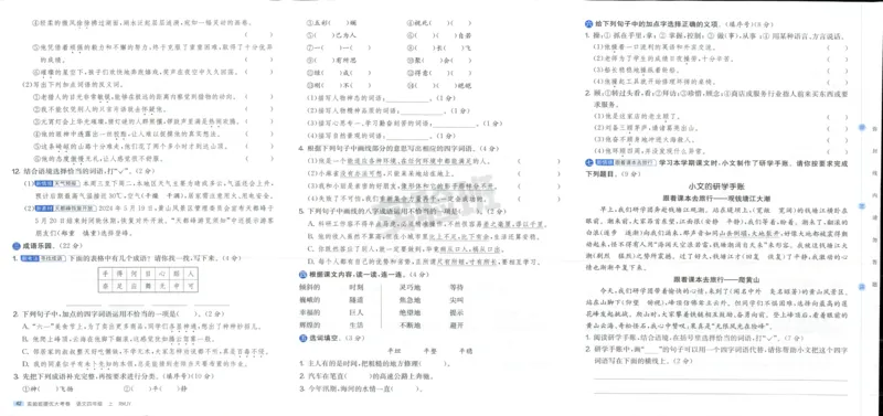 实验班提优大考卷四年级语文(上)人教版四年级语文_小学全网线上同款资料