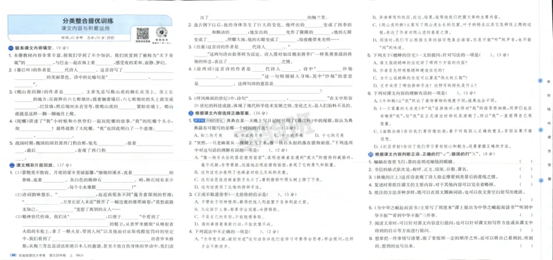 实验班提优大考卷四年级语文(上)人教版四年级语文_小学全网线上同款资料