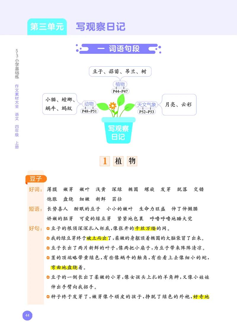 25秋53小学基础练四上作文素材大全语文_25秋53小学基础练3-6上作文素材大全语文
