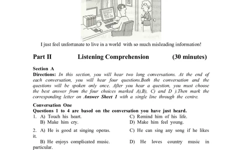 2015年12月六级真题（第1套）_大学英语四级+六级_六级真题_六级真题_1990年-2018年真题资料合集_2015年12月CET6题+解+音频_02、真题Word版