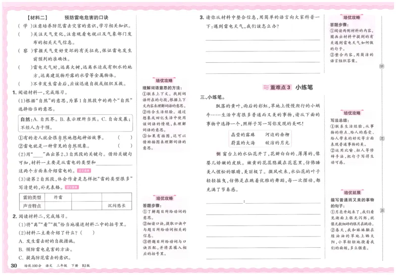 25春三下语文王朝霞培优100分_三年级上下册资料_53黄冈多个品牌系列资料_语文