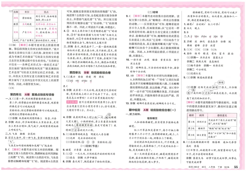 25春三下语文王朝霞培优100分_三年级上下册资料_53黄冈多个品牌系列资料_语文