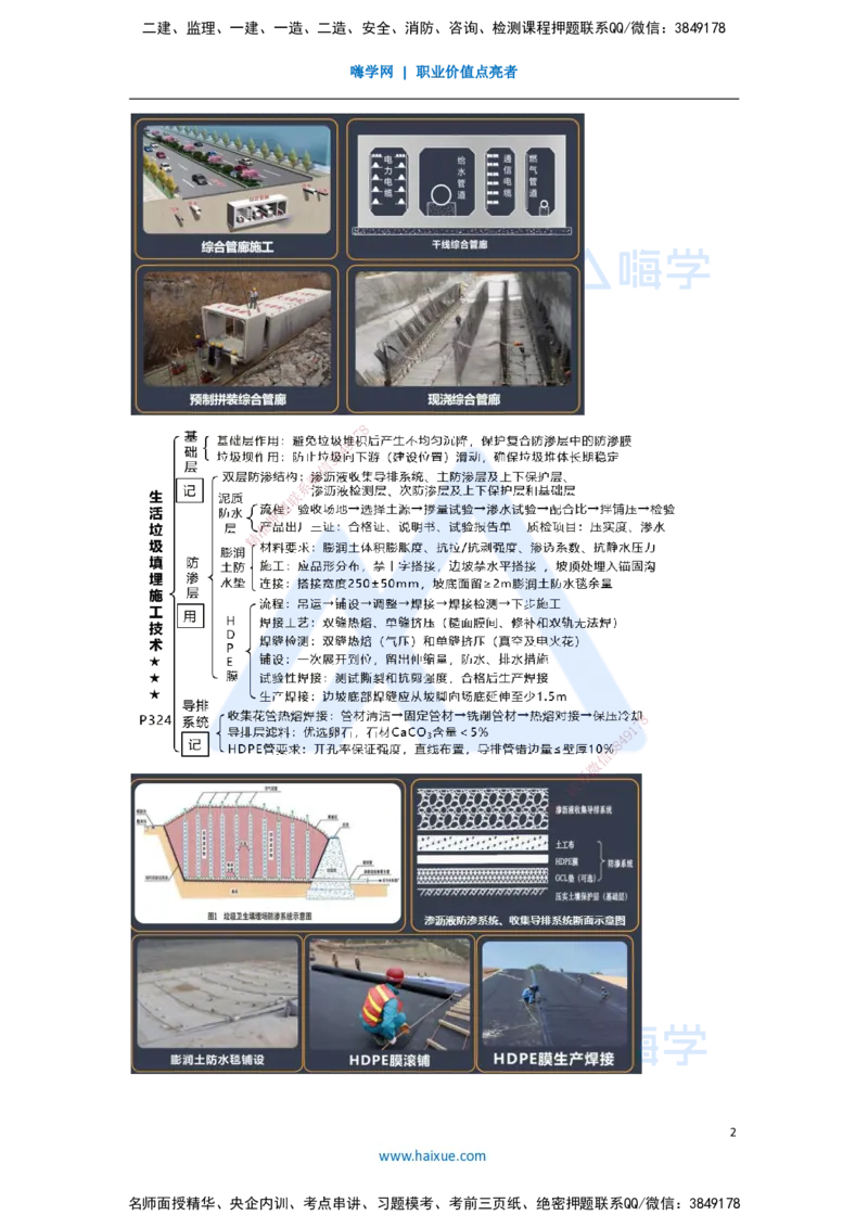 17.2025王欢-考前拔分速成-专题六综合管廊+垃圾处理+海绵城市_2026年一级建造师_2026年一建市政_2025年一建市政SVIP_04-冲刺串讲✿考点强化✿小灶集训_讲义