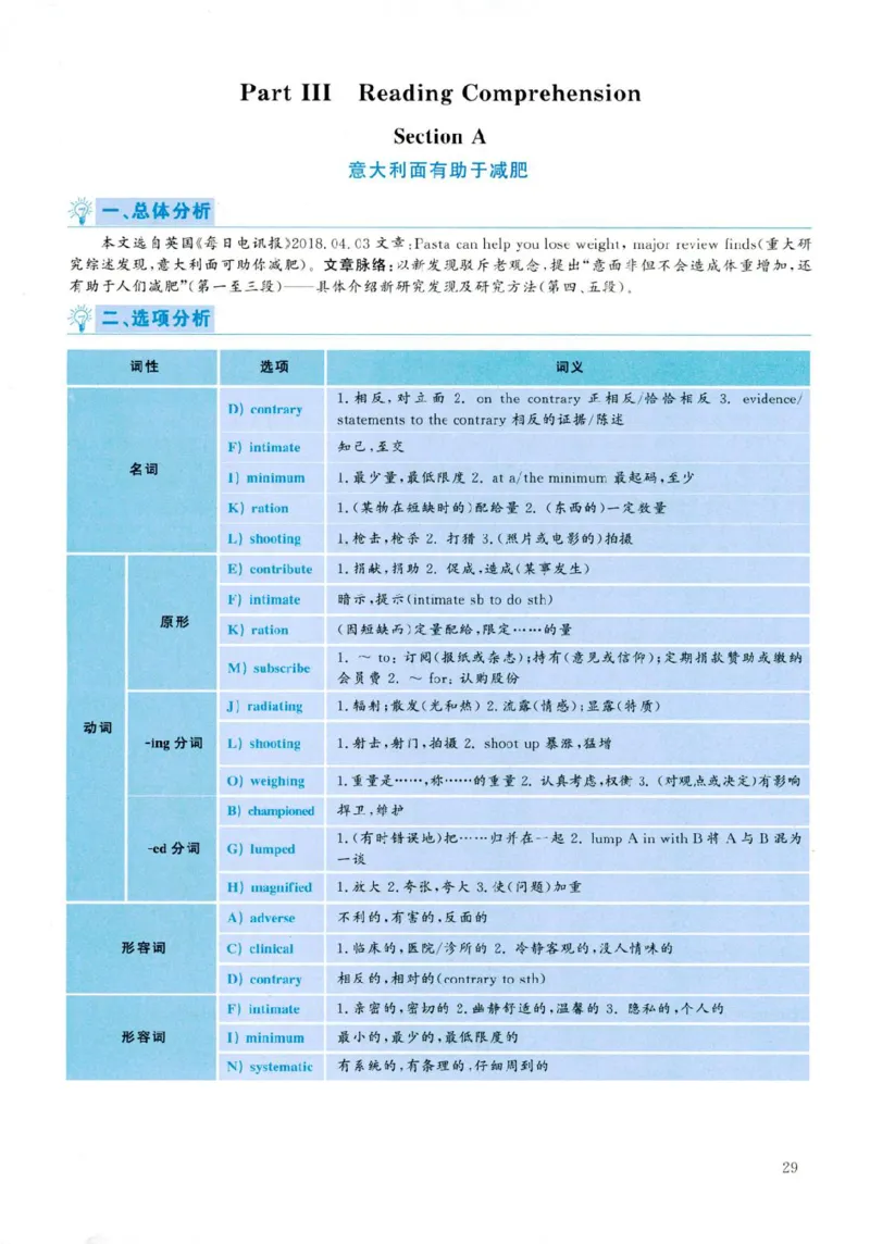 2019年06月真题解析第1套_大学英语四级+六级_六级真题_六级真题_2019年06月CET6题+解+音频_03、答案解析