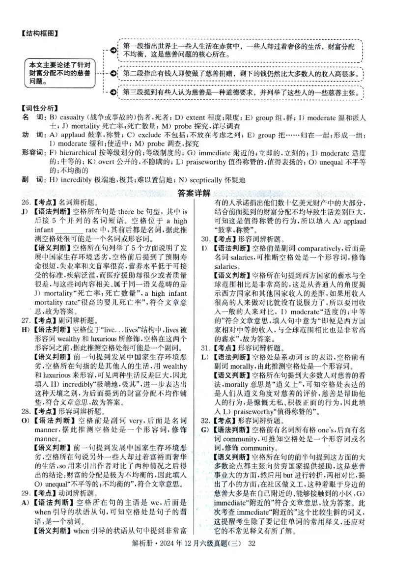 2024.12英语六级解析第3套_大学英语四级+六级_六级真题_六级真题_2024年12月CET6题+解+音频