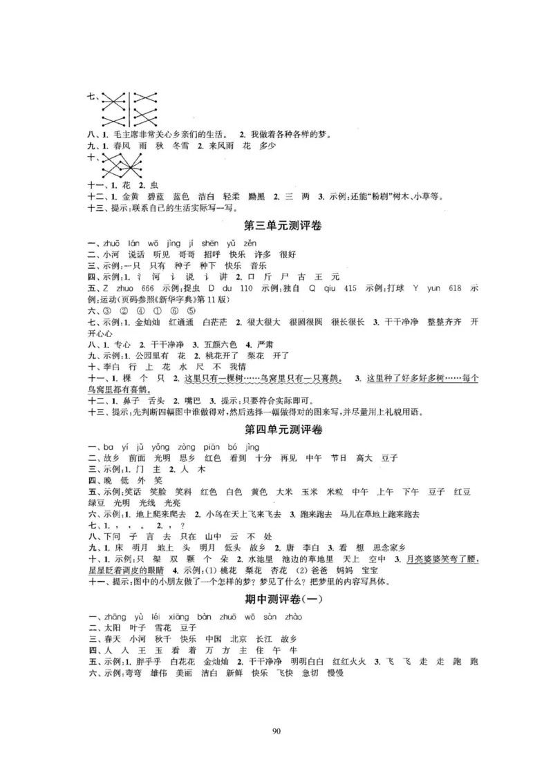 2020年新版人教部编版一年级语文下册(22套)试卷含答案_一年级上下册资料_小学一年级学习资料-25年更新版_1-02、小学一年级语文下册_3-6-2-2、练习题、作业、专项、试卷_部编（人教）版