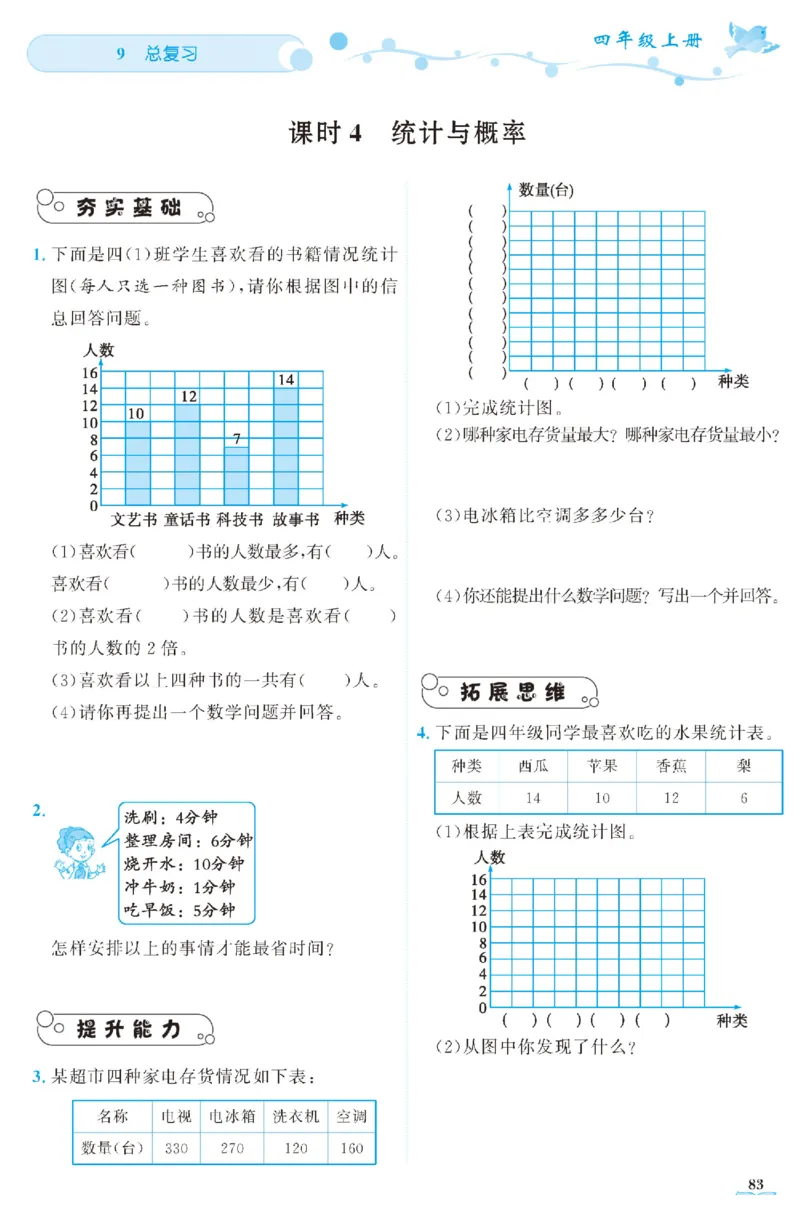 四（上）人教版数学全册课时练（黄冈360&deg;定制）_上册_四（上）数学一课一练_四（上）人教版数学一课一练