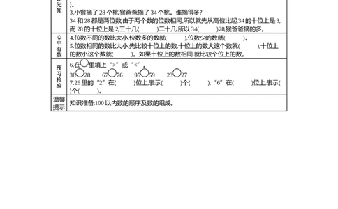 3.4100以内数的比较_一年级上下册资料_1年级下册教学资源包课件+课时练_第三单元100以内数的认识_单元资料汇总_学案教案_学案