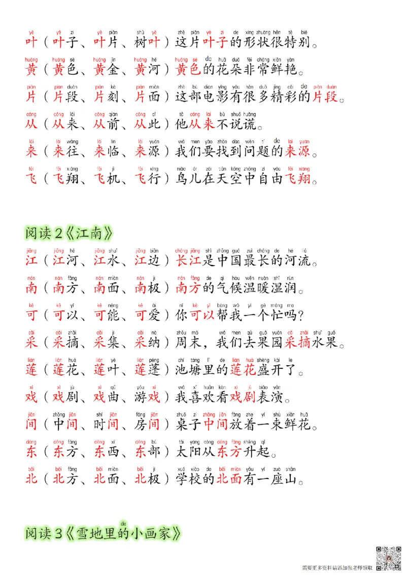 24新版一年级语文上册生字组词造句_一年级上下册资料_一年级上册小红书同款资料_一年级上册资料