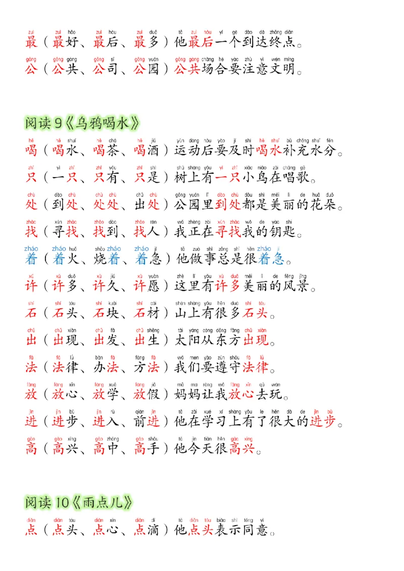 24新版一年级语文上册生字组词造句_一年级上下册资料_一年级上册小红书同款资料_一年级上册资料