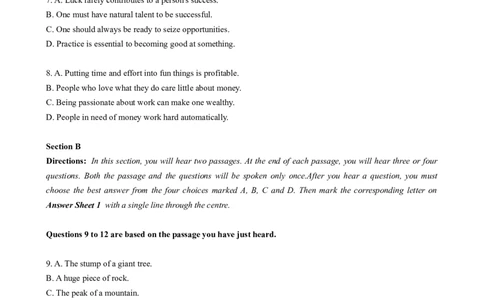 2016年12月六级真题（第1套）_大学英语四级+六级_六级真题_六级真题_1990年-2018年真题资料合集_2016年12月CET6题+解+音频_02、真题Word版
