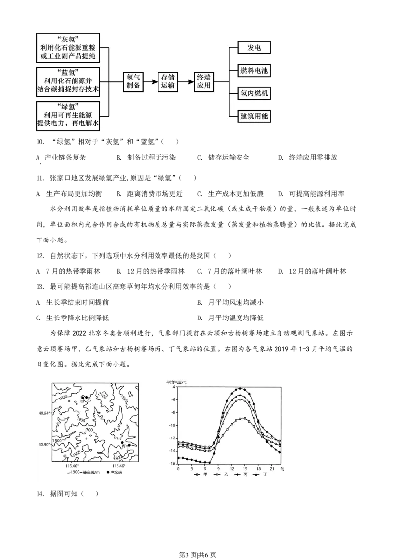 2022年高考地理试卷（辽宁）（空白卷）_地理历年高考真题_新&middot;PDF版2008-2025&middot;高考地理真题_地理（按省份分类）2008-2025_2010-2025&middot;（辽宁）地理高考真题