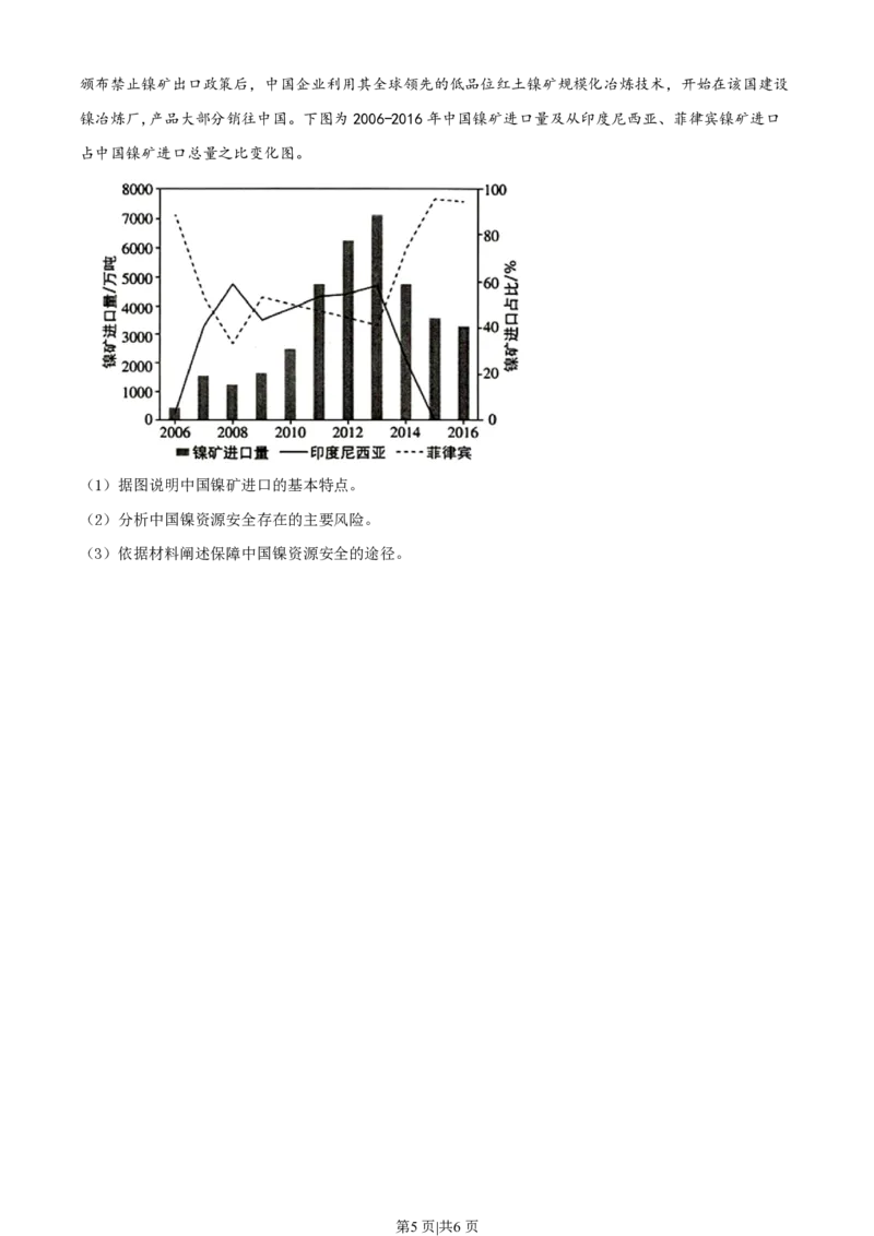 2022年高考地理试卷（辽宁）（空白卷）_地理历年高考真题_新&middot;PDF版2008-2025&middot;高考地理真题_地理（按省份分类）2008-2025_2010-2025&middot;（辽宁）地理高考真题