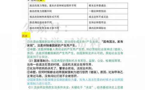 军队文职法理学+宪法三色笔记_军队文职(1)_02.公共课笔记+知识点等_基本知识