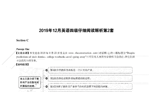 2019年12月四级阅读解析全3套_大学英语四级+六级_四级真题_专项_四级仔细阅读_四级仔细阅读解析