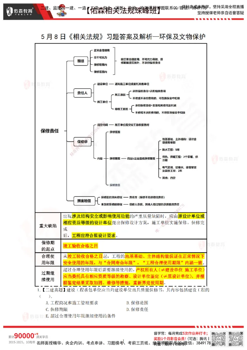5月8日佑森相关法规珠峰班VIP作业答案_2026年一建法规_2025年一建法规SVIP_02-基础精讲✿高端面授✿深度强化_35-法规《珠峰直播班》叶翼虎YS