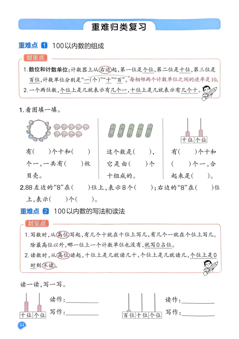 25春一本预习笔记1下数学_一年级上下册资料_53黄冈多个品牌系列资料_数学