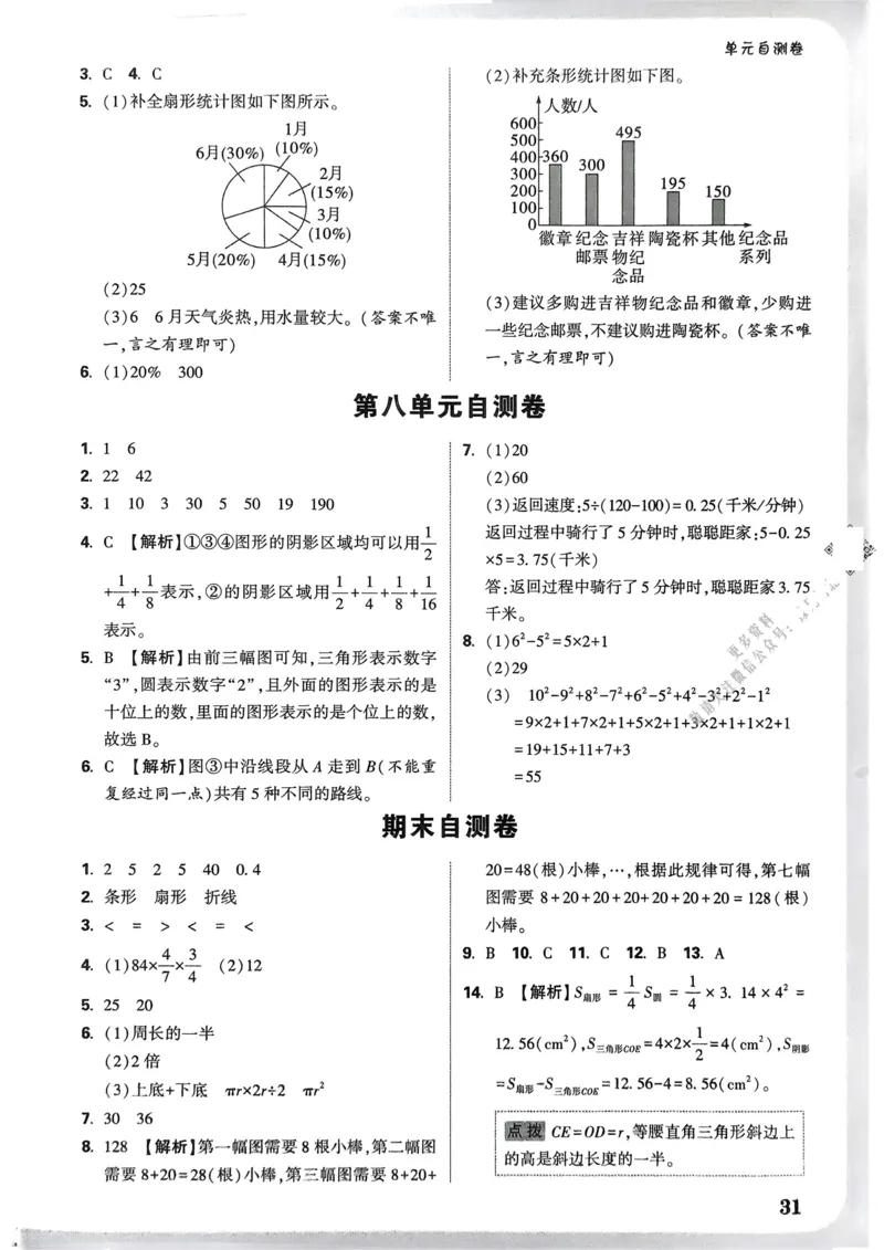 数学RJ6年级上册：单元自测卷_2026版小白鸥6年级上人教数学情景题
