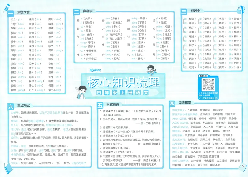 试卷语文4上-A4_25秋《阳光同学期末复习》_25秋《阳光同学期末复习》语文1-6_25秋阳光同学期末复习15天冲刺100分人教语文4上