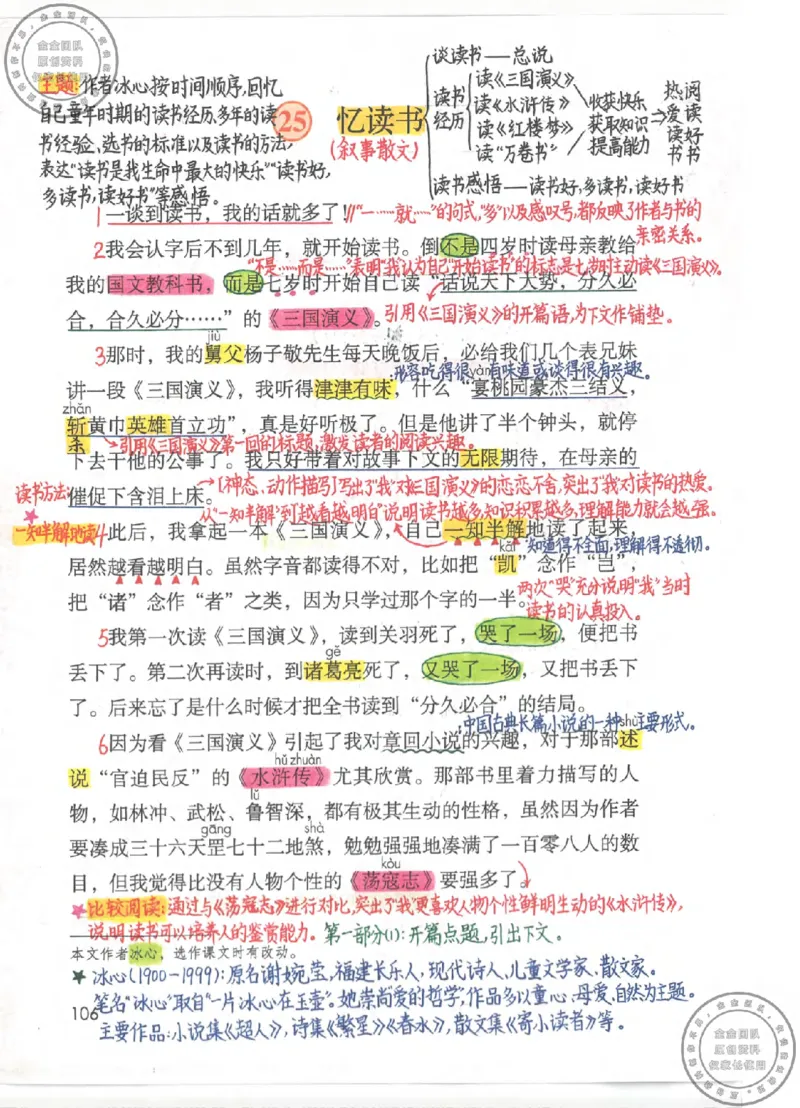 五年级语文上册课堂笔记(1)_小学全网线上同款资料_14号文件4上5上语文数学课堂笔记