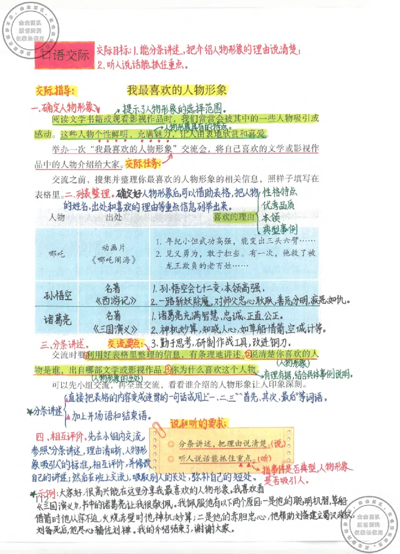 五年级语文上册课堂笔记(1)_小学全网线上同款资料_14号文件4上5上语文数学课堂笔记