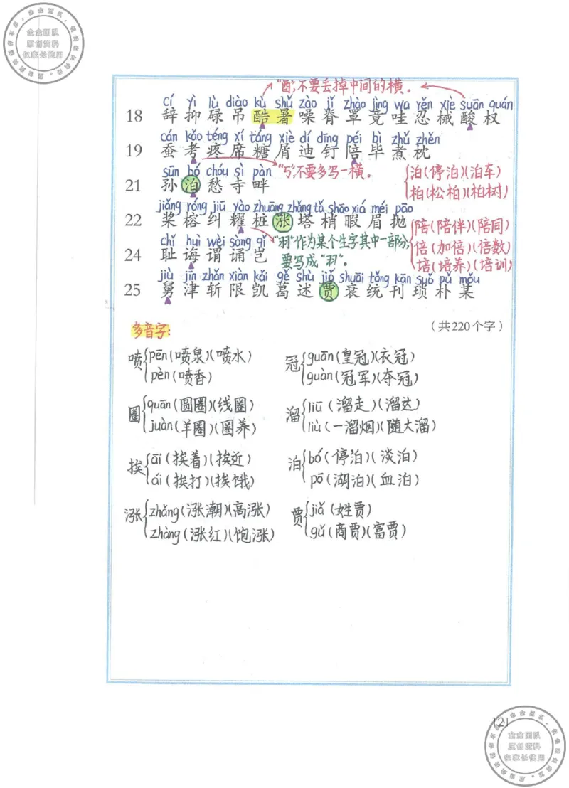 五年级语文上册课堂笔记(1)_小学全网线上同款资料_14号文件4上5上语文数学课堂笔记