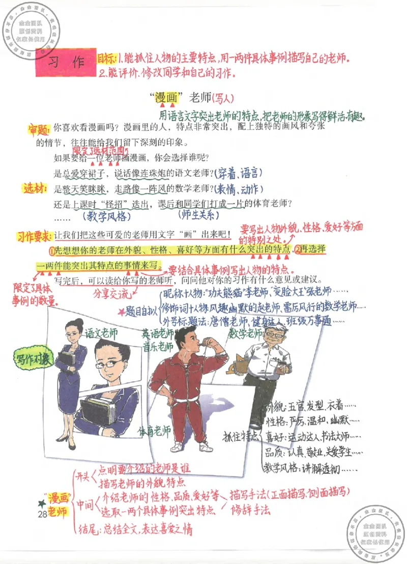 五年级语文上册课堂笔记(1)_小学全网线上同款资料_14号文件4上5上语文数学课堂笔记