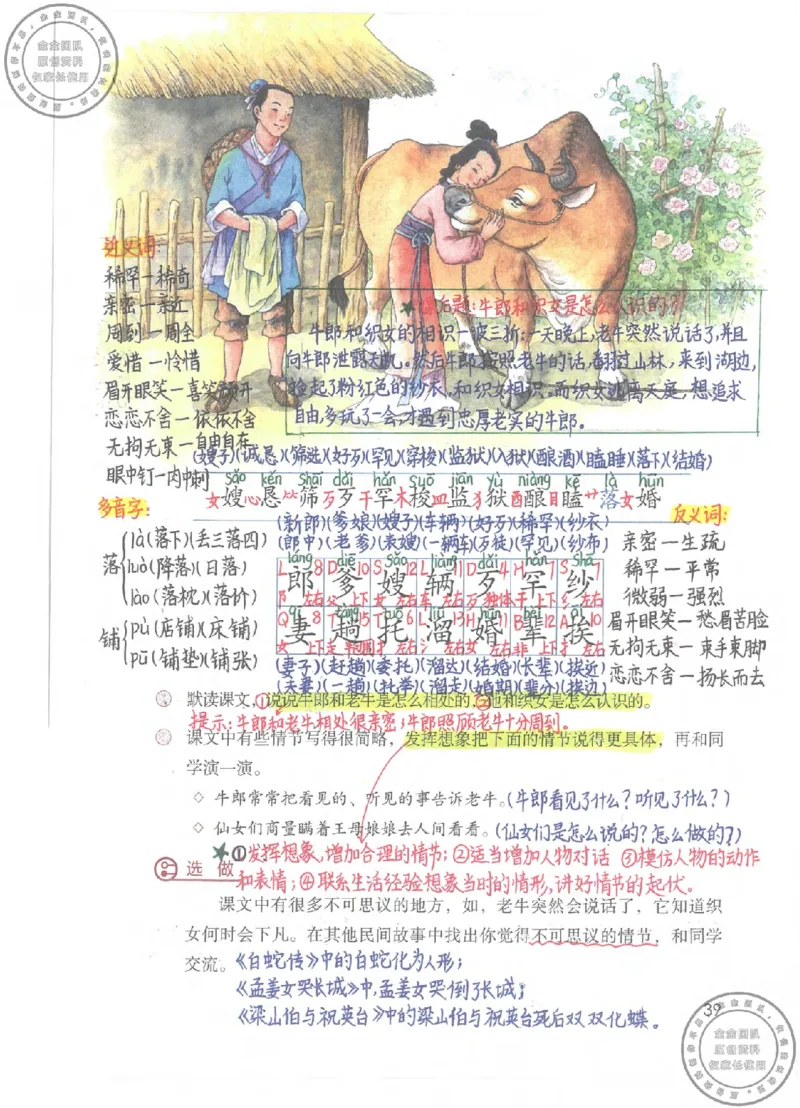 五年级语文上册课堂笔记(1)_小学全网线上同款资料_14号文件4上5上语文数学课堂笔记