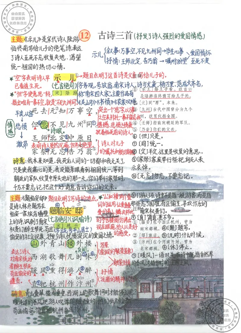 五年级语文上册课堂笔记(1)_小学全网线上同款资料_14号文件4上5上语文数学课堂笔记